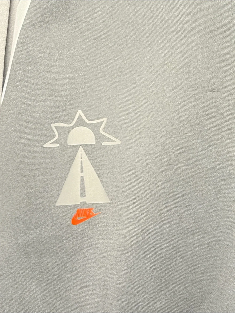 Nike Black Orange & Gray Smiley-Panel Full-Zip Jacket